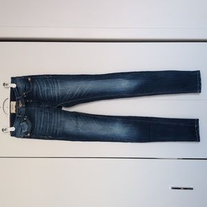 stradivarius Dark Wash Skinny Jeans